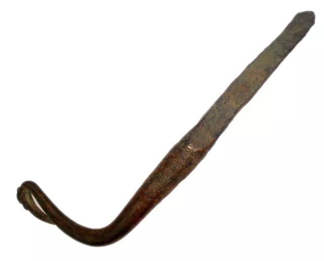 Indian Antique Hand Crafted Iron Peacock Shape Wall Hook Hanger. i75-84 US