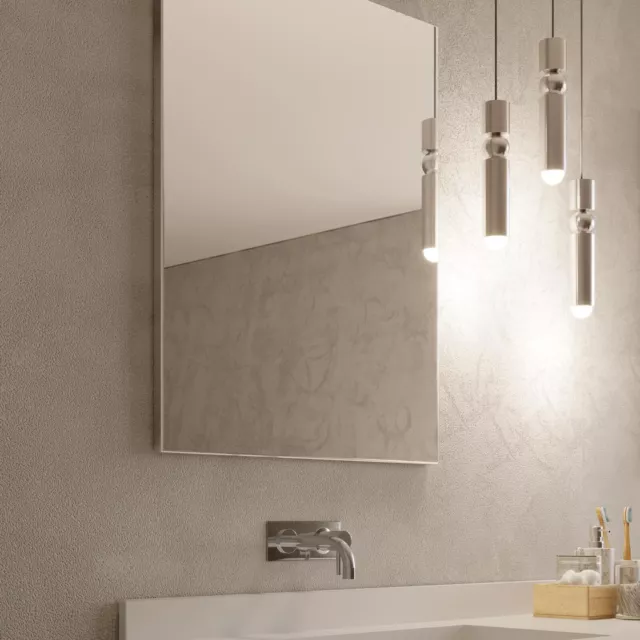 Specchio da parete rettangolare, specchio bagno/camera da letto senza cornice 3