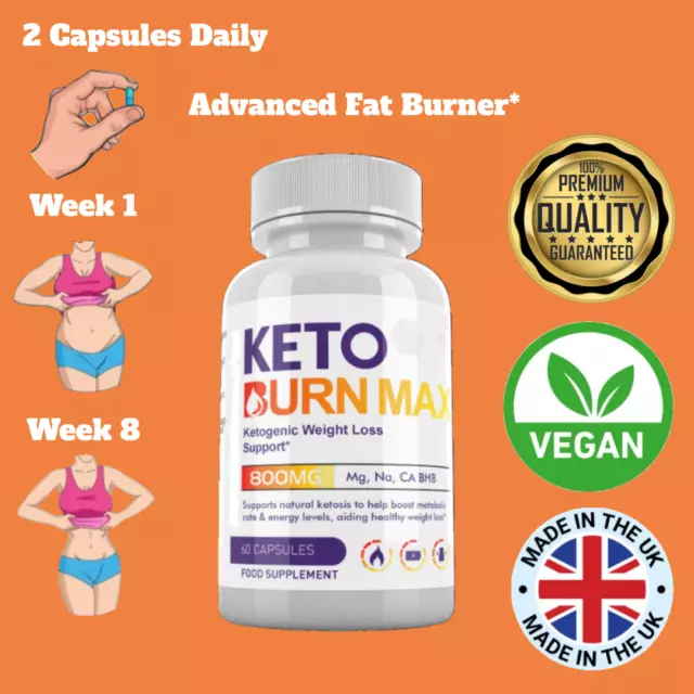 Keto Burn Max - Strongest Keto Diet Pills Weight Loss Ketosis Bhb Fat Burner 2