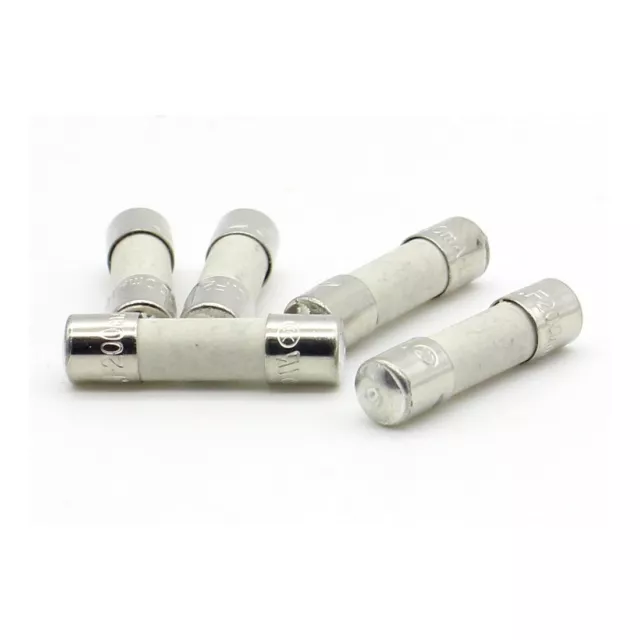 5x Fusible ceramique 10A - F10A - 5x20mm Rapide - 250v - 69fus081