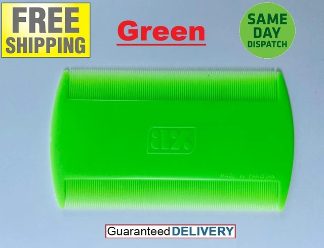 Green Double Sided Nit Comb Head Lice Detection pet dog cat flea pine para pious