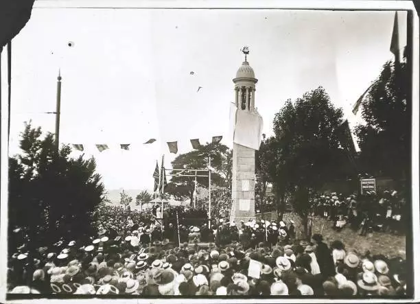 Unveiling Memorial To Pilgrim Fathers Southampton England 1910s OLD PHOTO