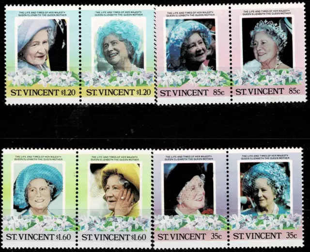 St Vincent 1985 Queens Mother  Mnh