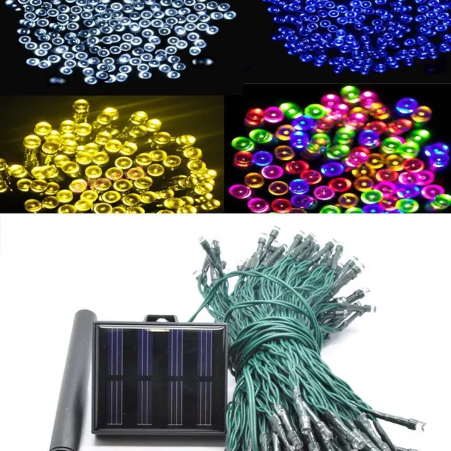 Solar Powered Fairy Lights 22M 200 LED Garden Outdoor Auto On-OFF 3 Mode Wedding