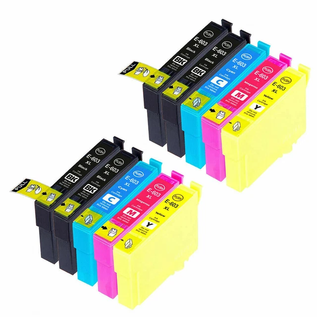 10 Cartucce 603XL Compatibili per Stampante EPSON WF-2830DWF WF-2870DWF