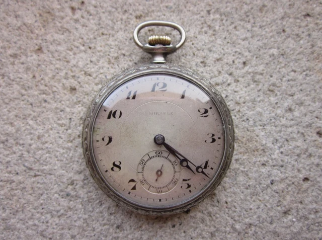 Mouvement De Montre à Gousset Victor Jeannot Genève No.21 - Manuel, Cadran émail Blanc à Chiffres Ottomans