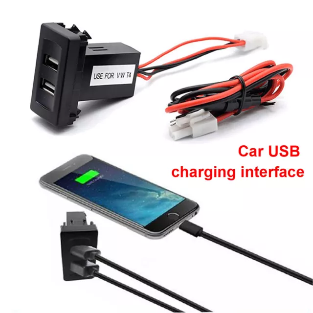 DUAL USB PHONE Charger ASR Dash Blank Switch RED for Volkswagen T5