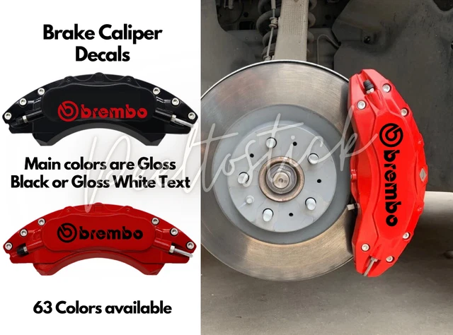 8X BREMBO BRAKE Caliper Decals | Replacement Brake Stickers Brembo | 4 ...