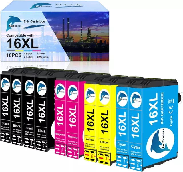 GoToners 16XL Cartucce Compatibili per Epson 16 XL Multipack per Workforce WF