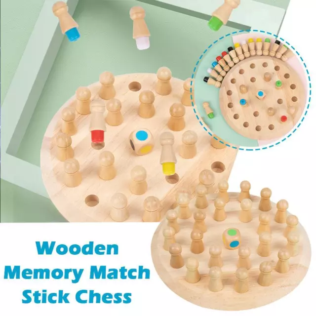 Wooden Memory Match Stick Chess Games, Funny Block Board Game Education Toys