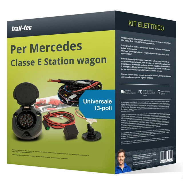 e-kit uni 13 poli adatto per MERCEDES Classe E Station wagon 16- trail-tec Nuovo