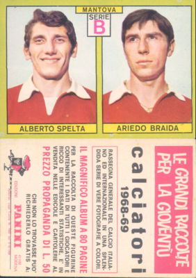 AZZALI/CALEFFI FIGURINA CALCIATORI PANINI 1968/69 LIVORNO NUOVA/NEW 
