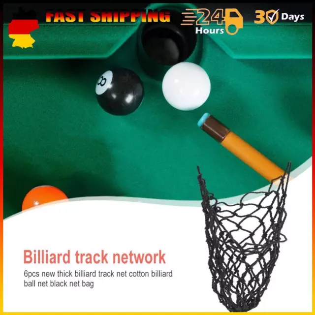 Neu 6 Pcs Billiards Net Pocket Pool Durable Mesh Bag Durable Billiards Table Poc