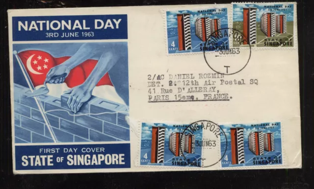 Malaya  National  Day   1963   color cachet cover      RG0927