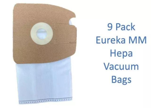 9 Eureka MM Hepa Vacuum Bags Fits Mighty Mite Vacuum Eureka Style MM 3680 Series