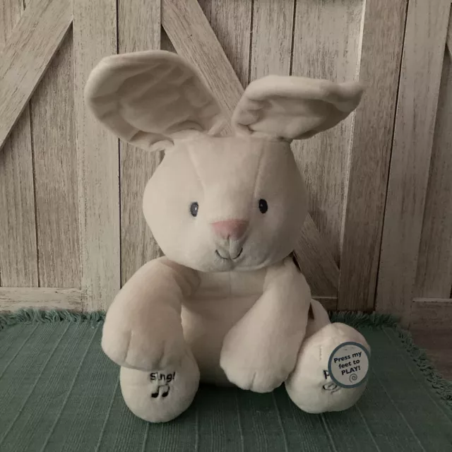 Gund Baby Flora the Bunny Animated Peek-A-Boo Singing Plush Toy