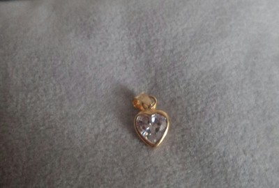 CHIMENTO CHIMENTO CUORE ORO GIALLO DIAMANTE VERO 0.05KT CIONDOLO PENDENTE COLLANA DONNA 