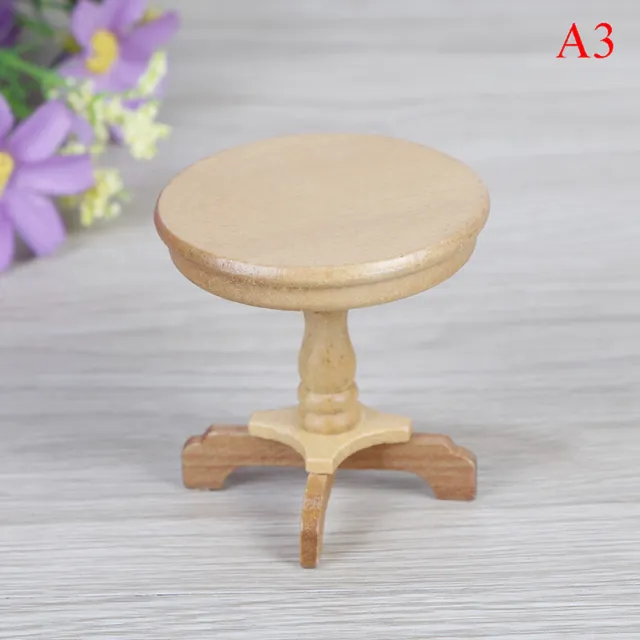 1:12 Dollhouse round coffee dining table furniture dollhouse miniature~A Z8 TOP2