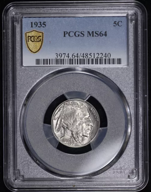 1935 Buffalo 5c Nickel PCGS MS 64