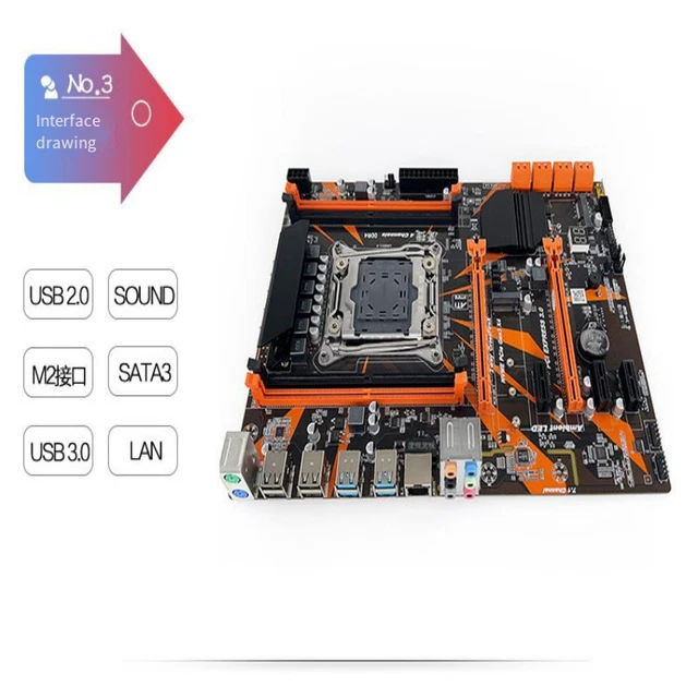 D4 LGA 2011V3 motherboard with high speed data transfer USB3 0 M 2 slot ...