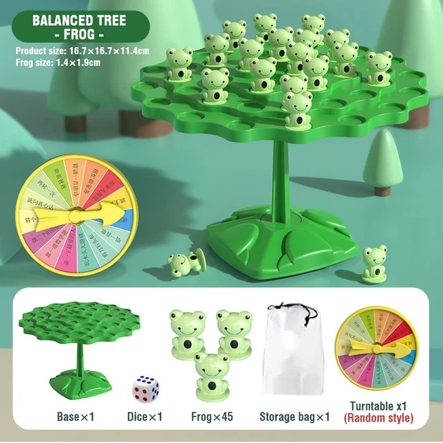 FUN FROG BALANCE Tree Children Math Toys Balancing Board Game Parent ...