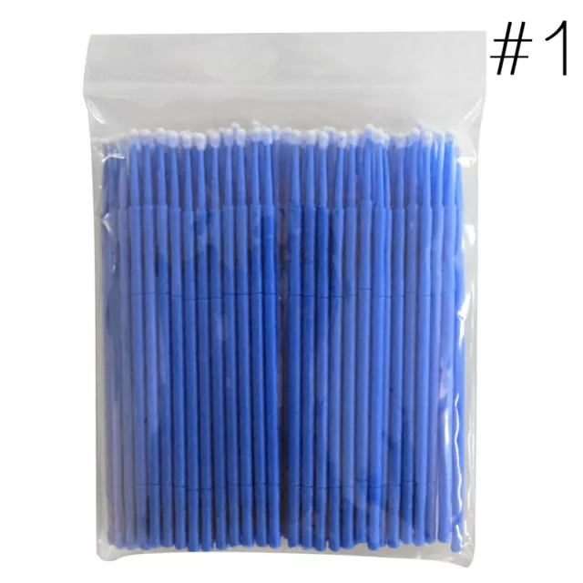 Wimpernverlängerung Versorgung Regelmäßiger Microbrush Swab 100Pcs Blue