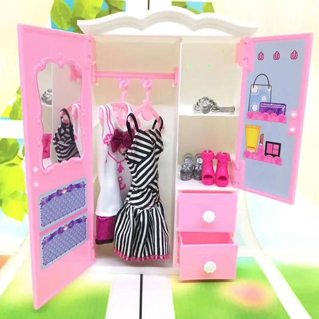 Princess bedroom furniture closet wardrobe for dolls toys girl  gifts EHTSUK  GF