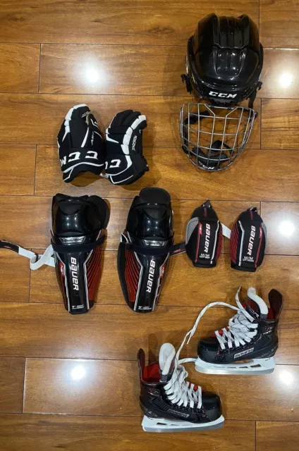 Bauer Youth Hockey Protective Gear Skates and Gloves Bauer Youth Hockey Protective Gear Skates and Gloves