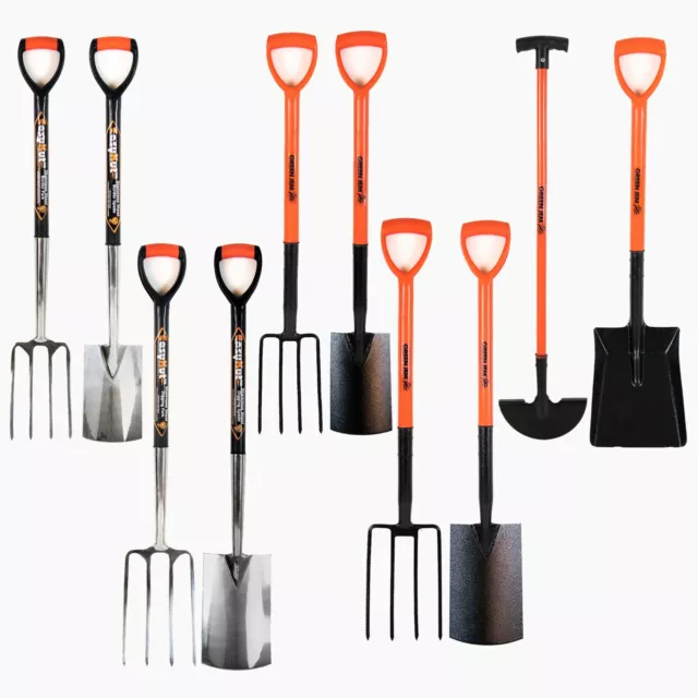 Garden Digging Spade Fork Shovel Border Edging Farm Carbon Stainless Steel Tools