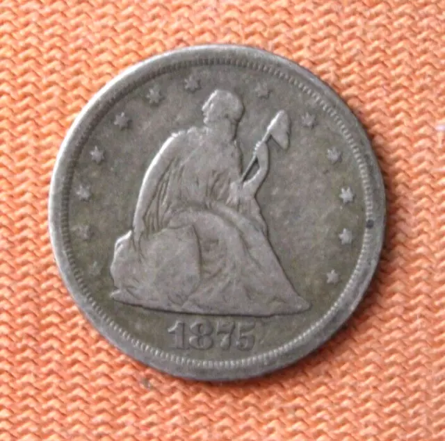 1875-S Silver Twenty Cent Piece, 20C