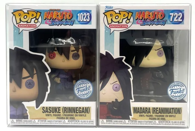 Funko Pop! Naruto Shippuden Sasuke Rinnegan SE 1023 & Madara Reanimation SE 722