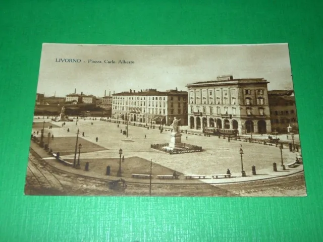 Cartolina Livorno - Piazza Carlo Alberto 1930 ca.