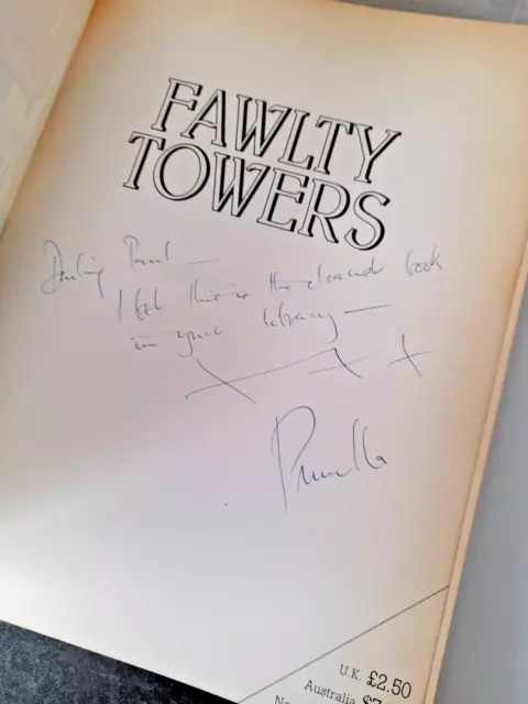 John Cleese's Fawlty Towers, Book.  Signed 'Prunella' (Cybil) 3 Episodes Script 2