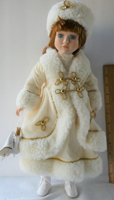 Porcelain Doll The Skater Heritage Signature Collection Dawn 17" COA NIB Ice