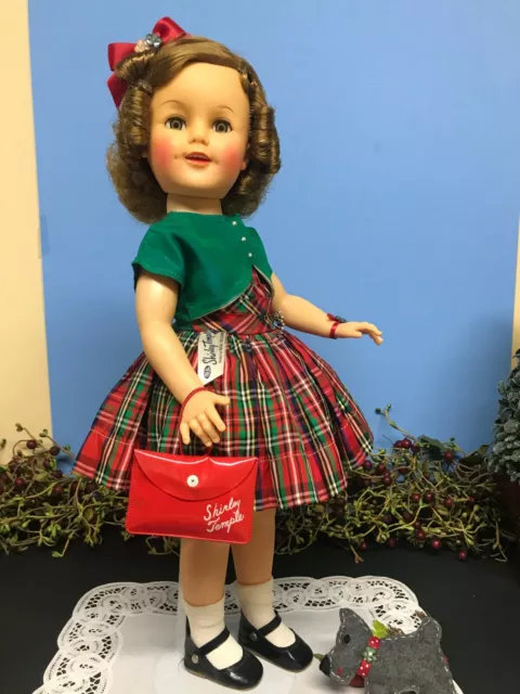 Original Sweet Tagged 19" Ideal Shirley Temple Doll In Wee Willie Winkie Dress