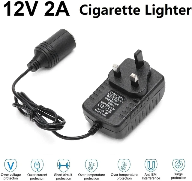 HALFORDS COOL BOX euro mains converter 220-240V to 12V £9.90