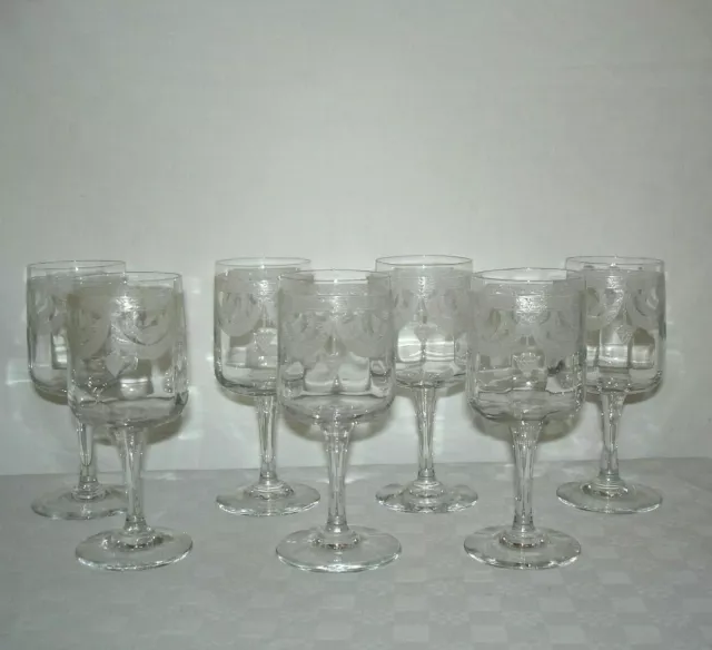 Baccarat St Louis 7 Verres A Vin Rouge Cristal Grave Facette Empire