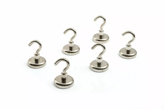 6x Magnete Ganci Neodimio Magnetico 34KG Forza extra Forte Frigorifero Lavagna