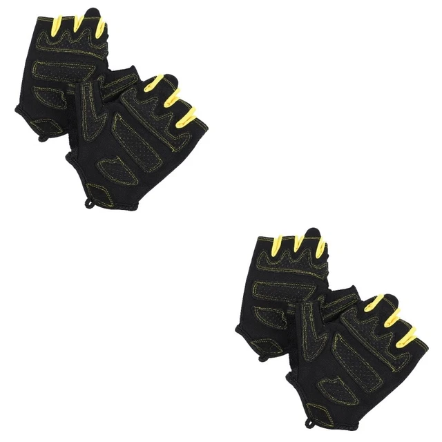 2 Pairs Fingerless Mittens Cross- Training Cycling Half Gloves Men Women