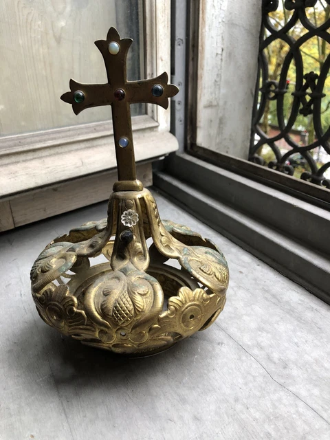 Diadème Couronne Vierge Saints Statuaire Religieuse Église Laiton
