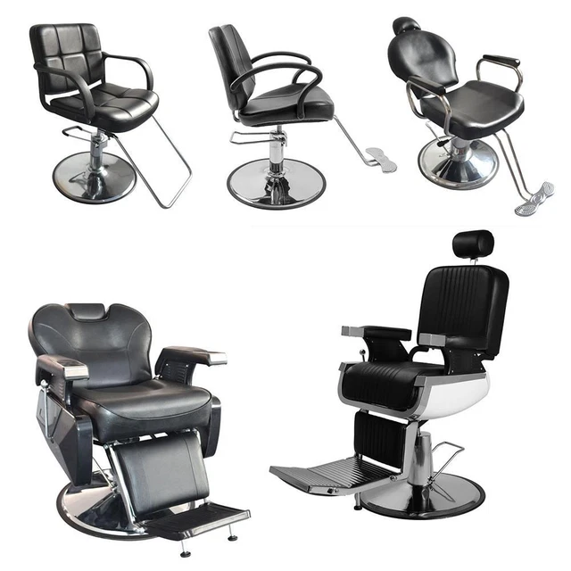 Heavy-duty Black Hydraulic Barber Chair Hair Beauty Salon Equipment