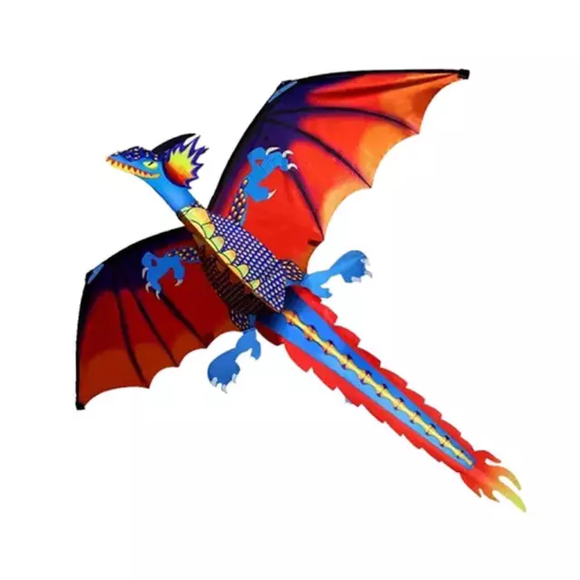 Classical 3D Dragon Kite Park Flying Game with Spiral Tail Quilaty Cloth