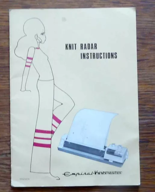 Notice machine à tricoter KNIT-RADAR Empiral Knitmaster années 70