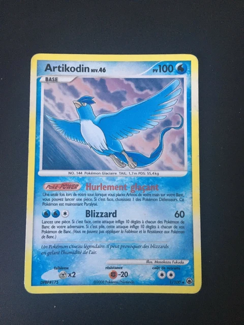 Carte pokémon Artikodin holo 1/100 SERIE AUBE MAJESTUEUSE 