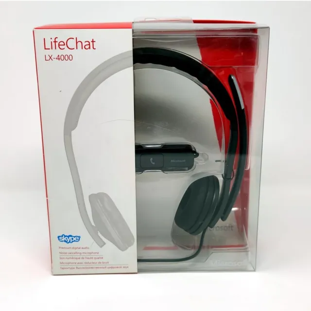 Microsoft LifeChat LX-4000 Kopfhörer Headset Office Mikrofon Büro Schwarz