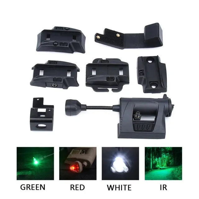 Hunting Signal Light Mpls MICH Helmet Lamp Green Red IR LED Tactical Flashlight