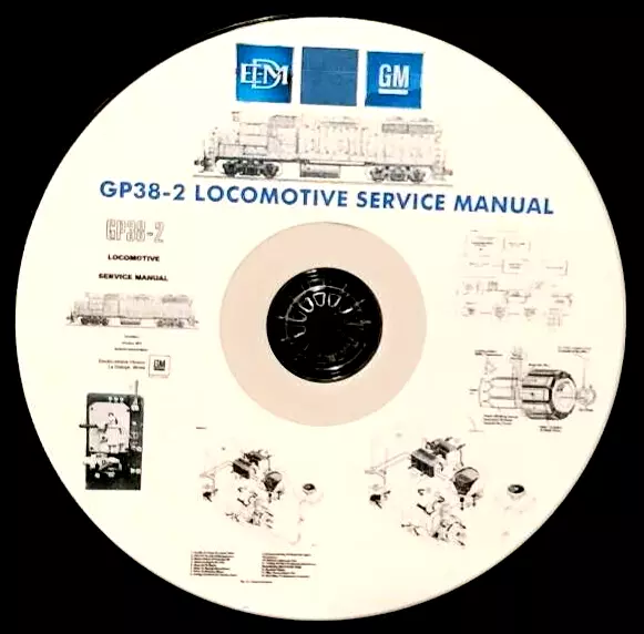 EMD GP-38-2 Locomotive Service Manual PDF Pages on DVD EMD GP-38-2 Locomotive Service Manual PDF Pages on DVD