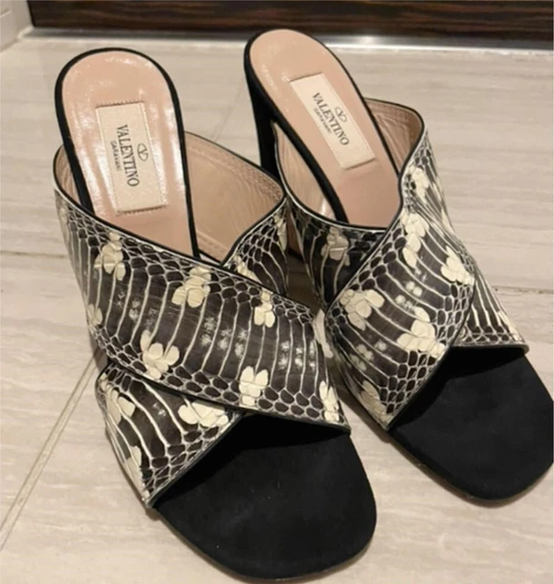 VALENTINO GARAVANI Monotone Wedge sole Sandal 36.5 Auth Women New from Japan