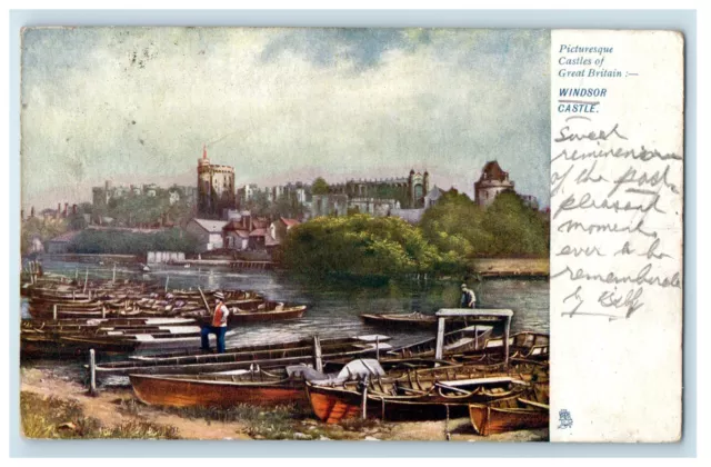 1904 Castles of Great Britain Windsor Castle Oilette Tuck Art Postcard