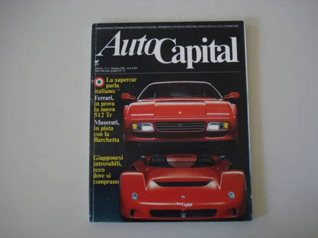 Autocapital 1/1992 Maserati Barchetta/A6 Gcs/Ferrari 512 Tr/Lexus Sc 400